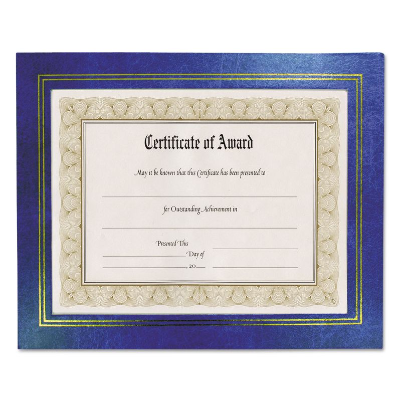 Nudell Leatherette Document Frame 8-1/2 x 11 Blue Pack of Two 21201