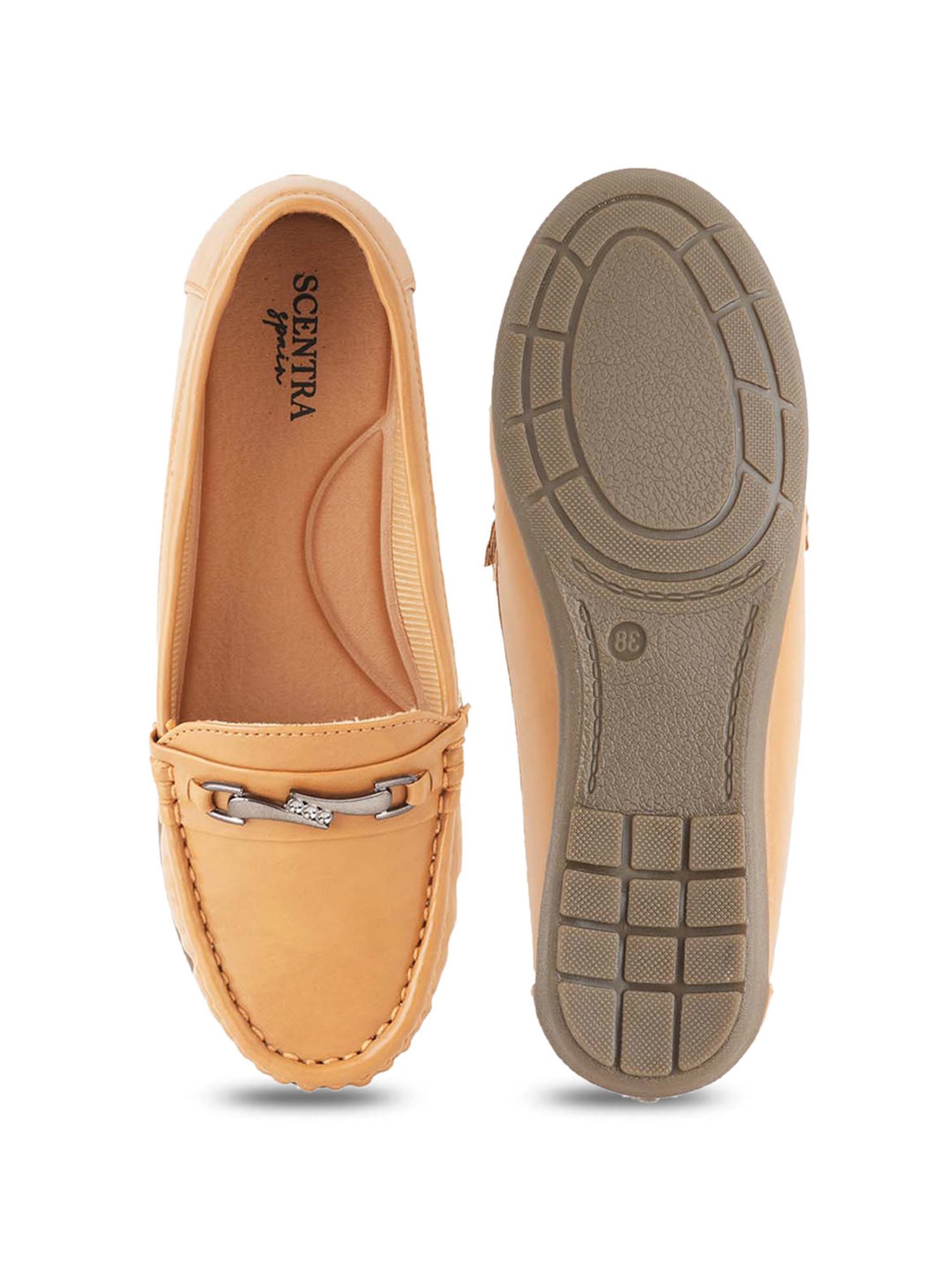 Scentra Women's Tan Casual Loafers