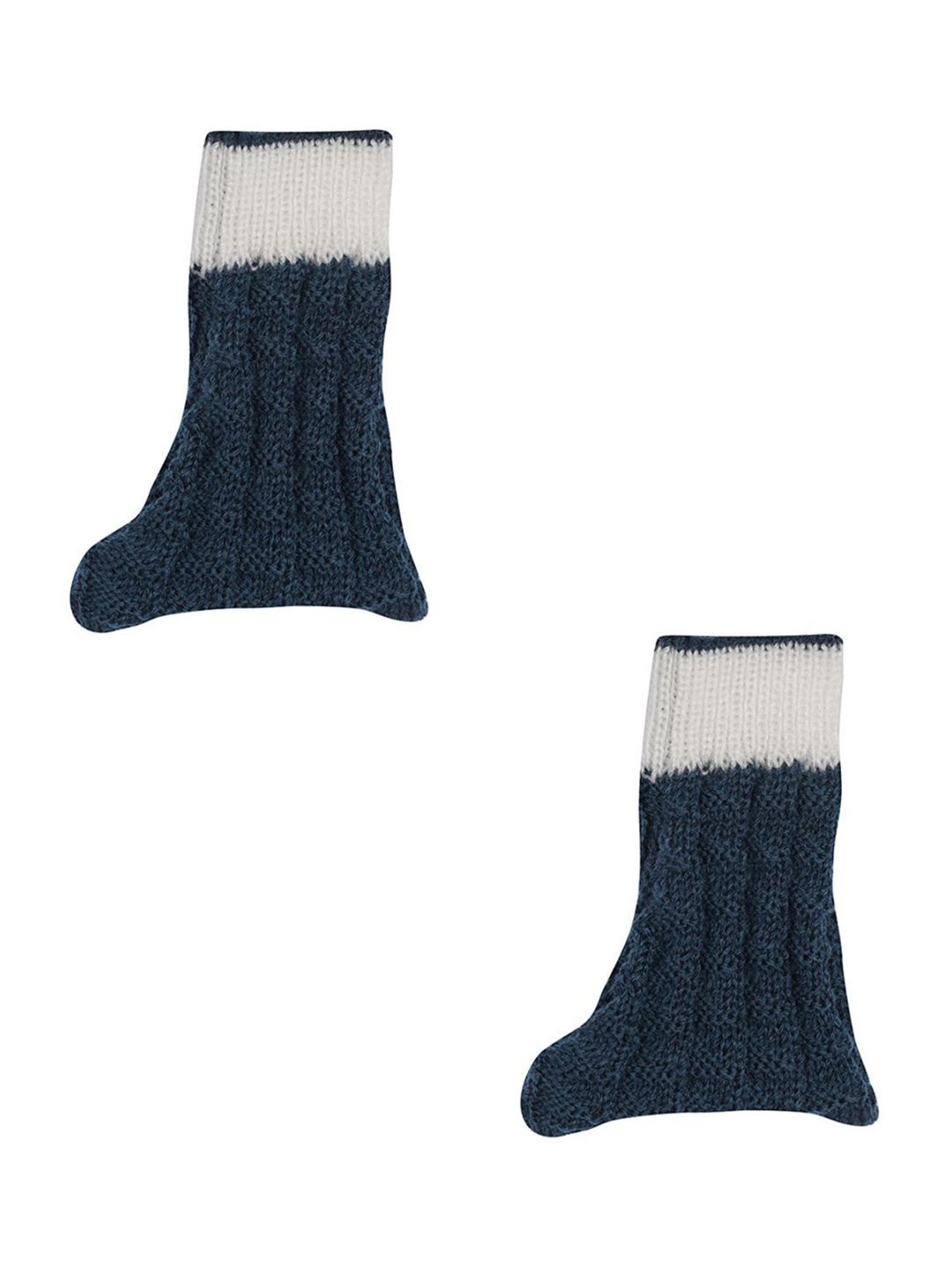 Little Angels Kids Navy & White Textured Pattern Full Sleeves Sweater Set