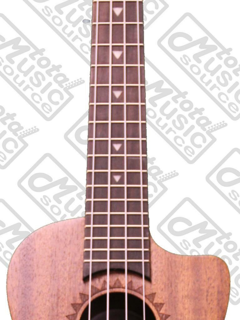 Luna Concert Tattoo Ukulele - UKE TEC MAH - Acoustic/Electric Onboard Preamp,, U