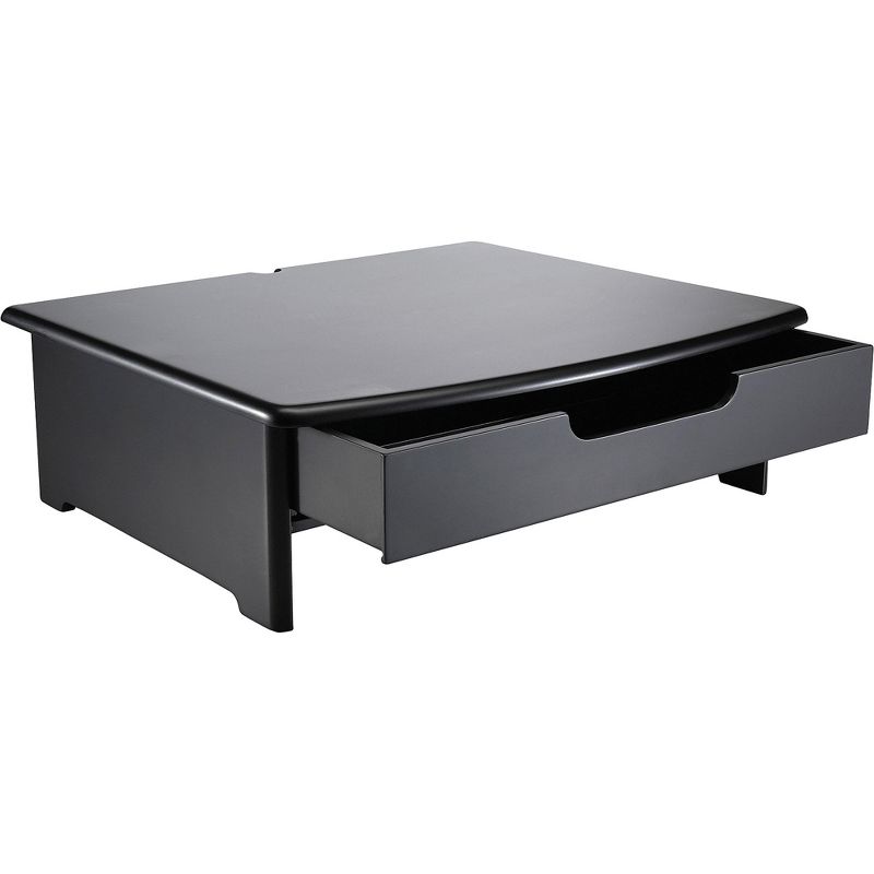 Rolodex Monitor Stand Wood 15"x13-1/4"x4-3/4" Black 82430