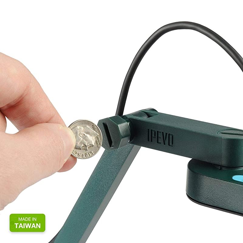 V4K Ultra High Definition 8MP USB Document Camera &mdash; Mac OS, Windows, Chromebook Compatible for Live Demo, Web Conferencing, Distance Learning, Remote Teaching