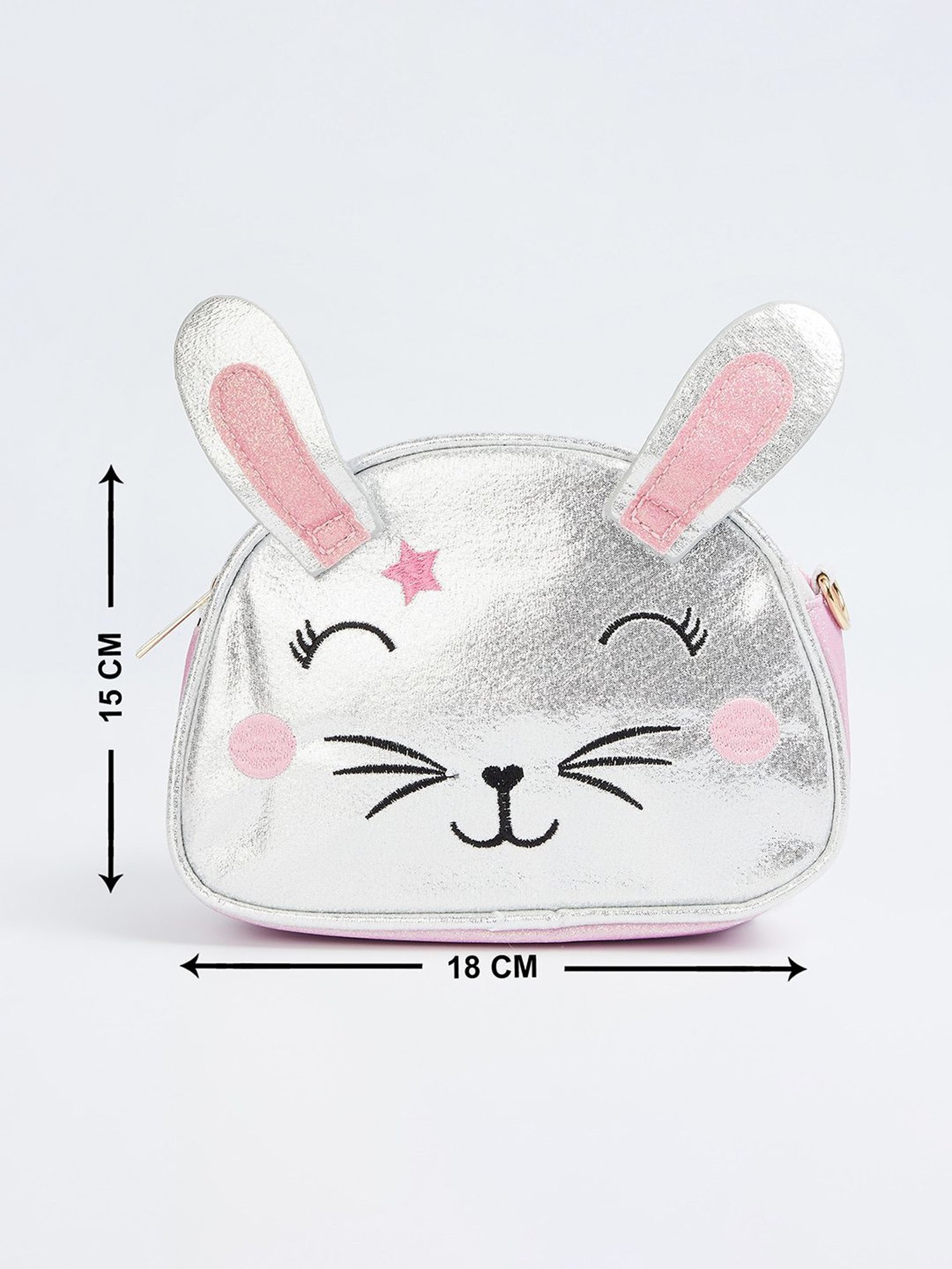 Ginger by Lifestyle Silver Shimmer Cross Body Bag