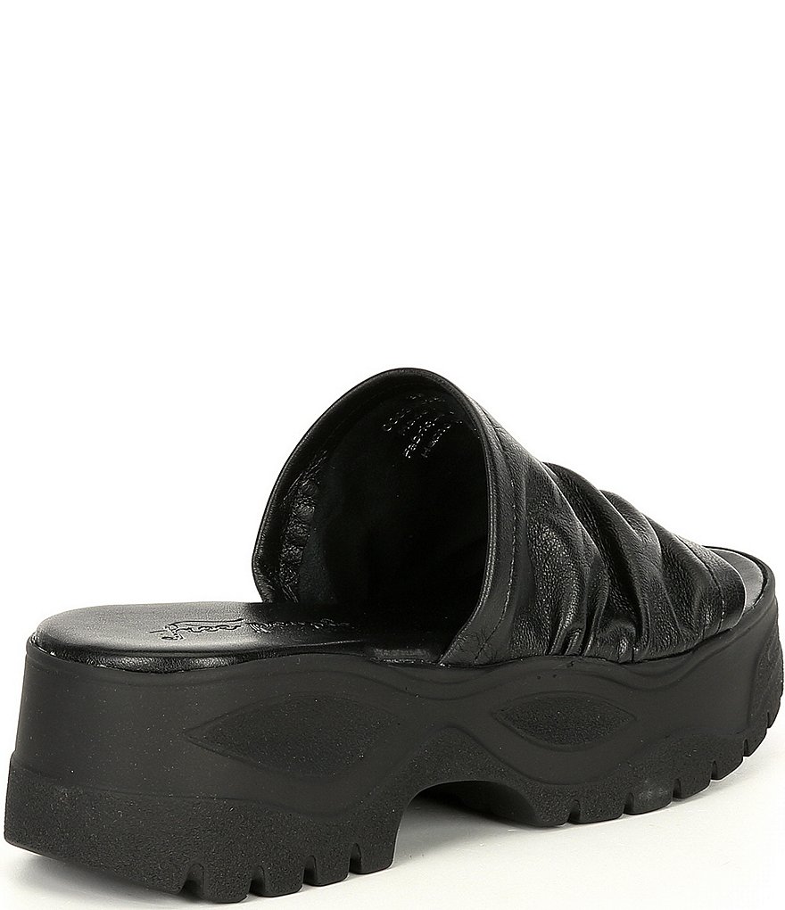 Free People Poolslide Sporty Scrunch Leather Platform Sandals