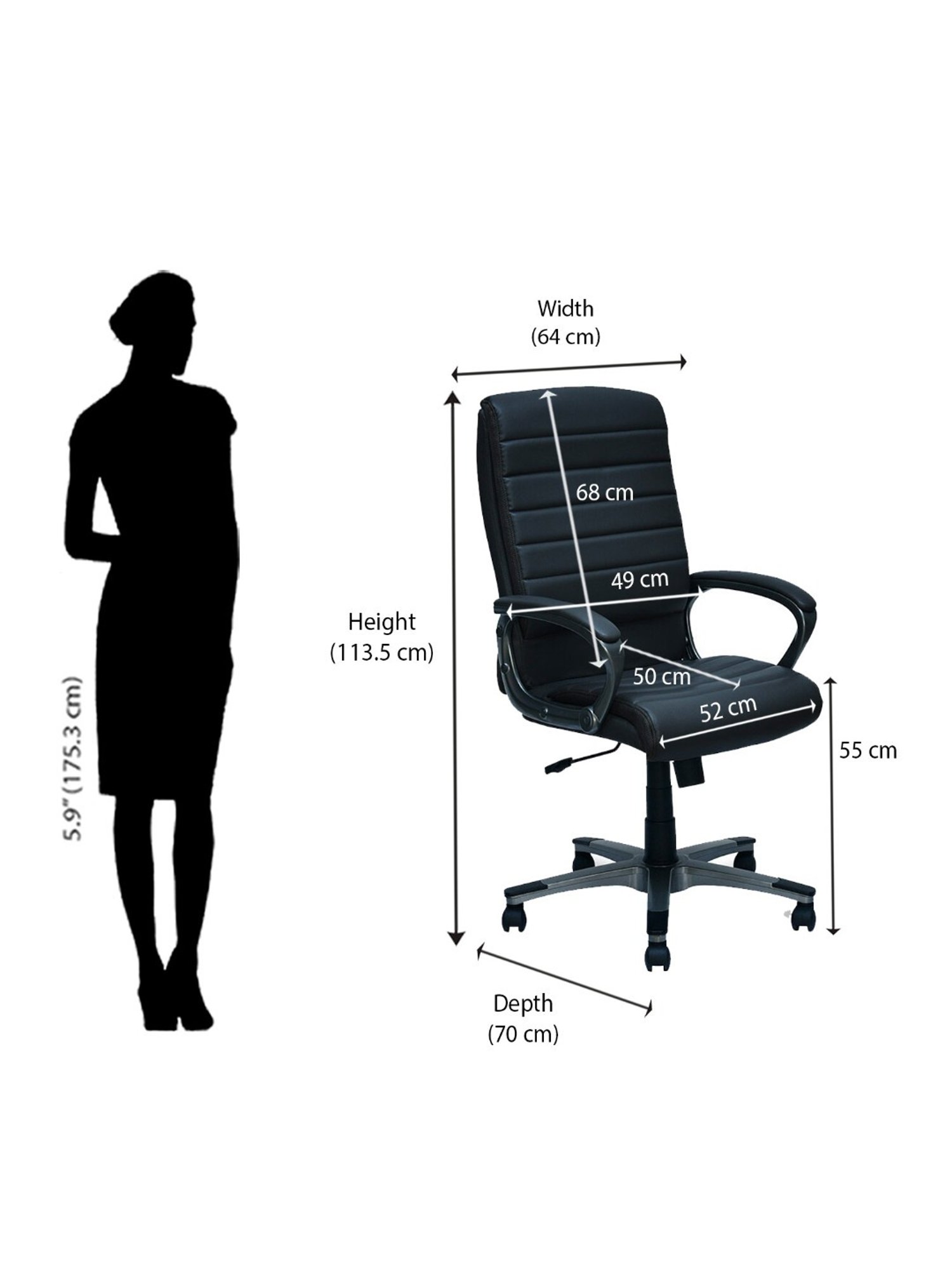Nilkamal Bold Cream PU Leather Office Chair