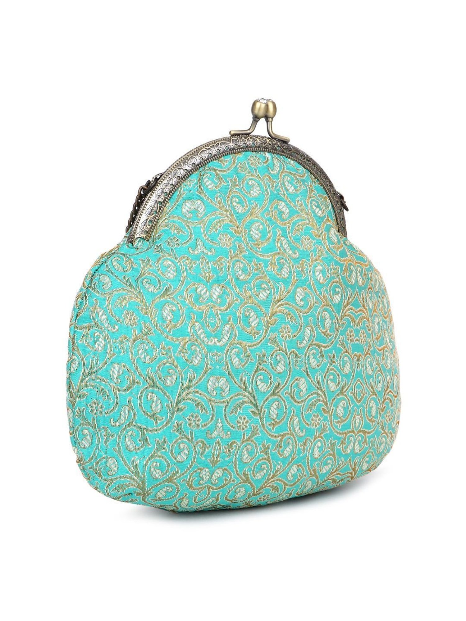 Tarini Nirula Araa Green Embroidered Small Clutch