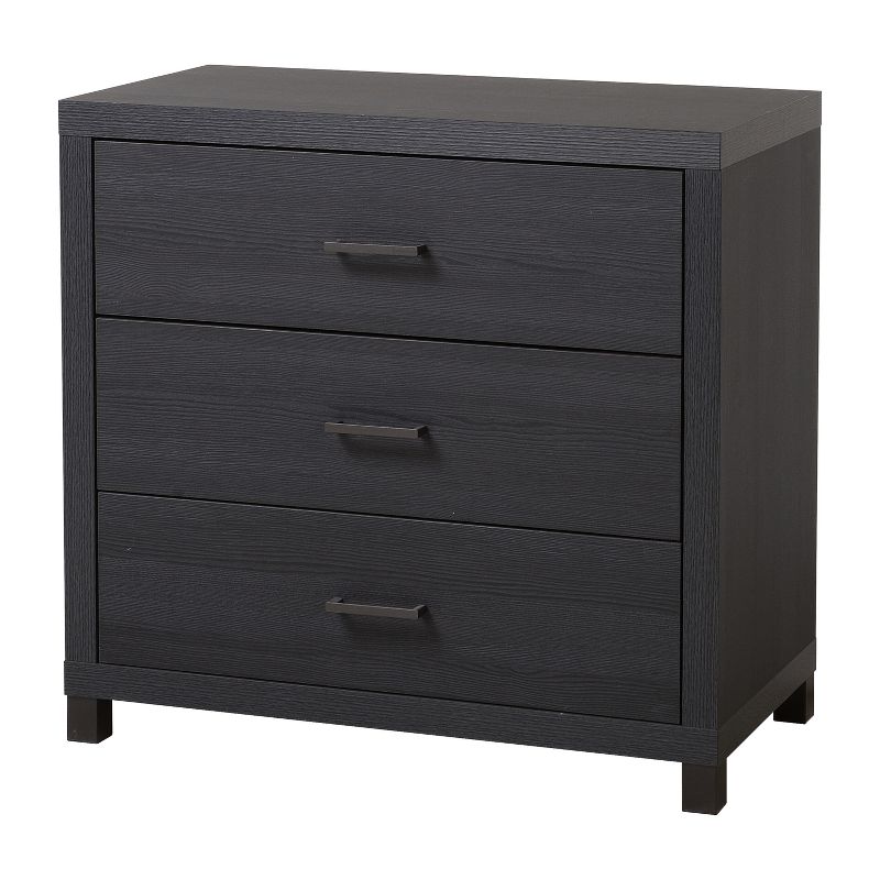 Cary 3 Drawer Chest Black/White - loft607