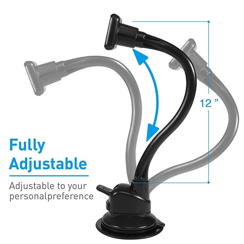 Magnetic Phone Car Mount Windshield Phone Holder for Car with 12 Long Arm Super Strong Magnet for All Smartphones Cell Phones iPhones Samsung Galaxies etc