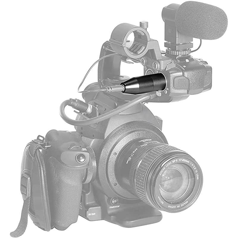 FXLRPRO 35mm TRS MiniJack Female Microphone Adapter to 3pin XLR Male Connector with Integrated Phantom Power Converter