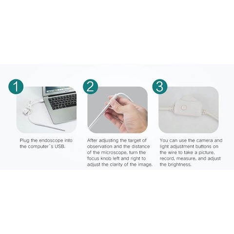 Supereyes Y003 5.4mm Waterproof Handheld USB Digital Microscope Magnifier Borescope Endoscope with Side Mirrors