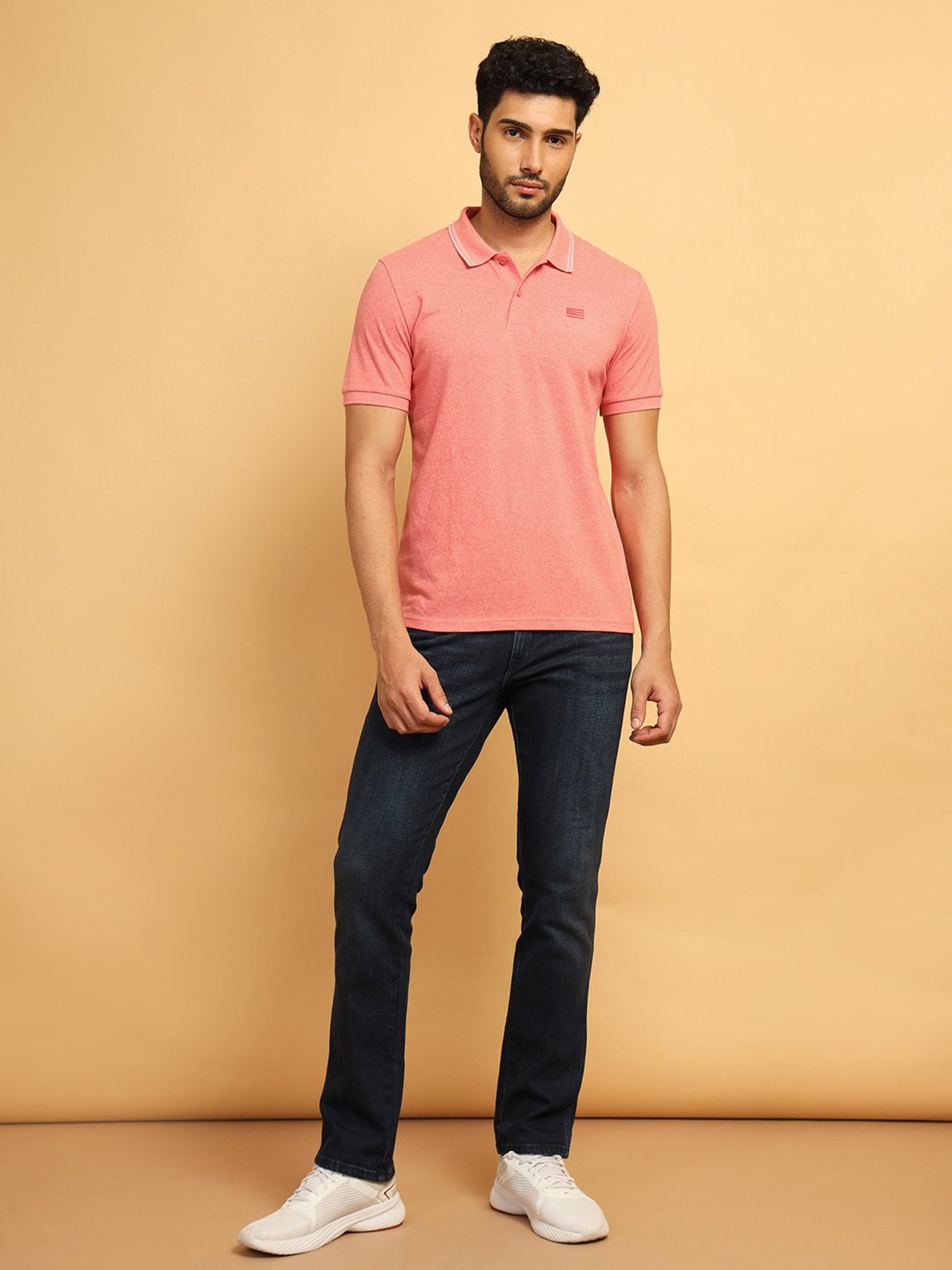 Wrangler Pink Regular Fit Polo T-Shirt