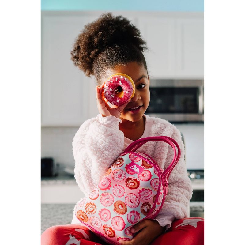 Arctic Zone Neoprene Lunch Tote Set - Donuts Fuchsia