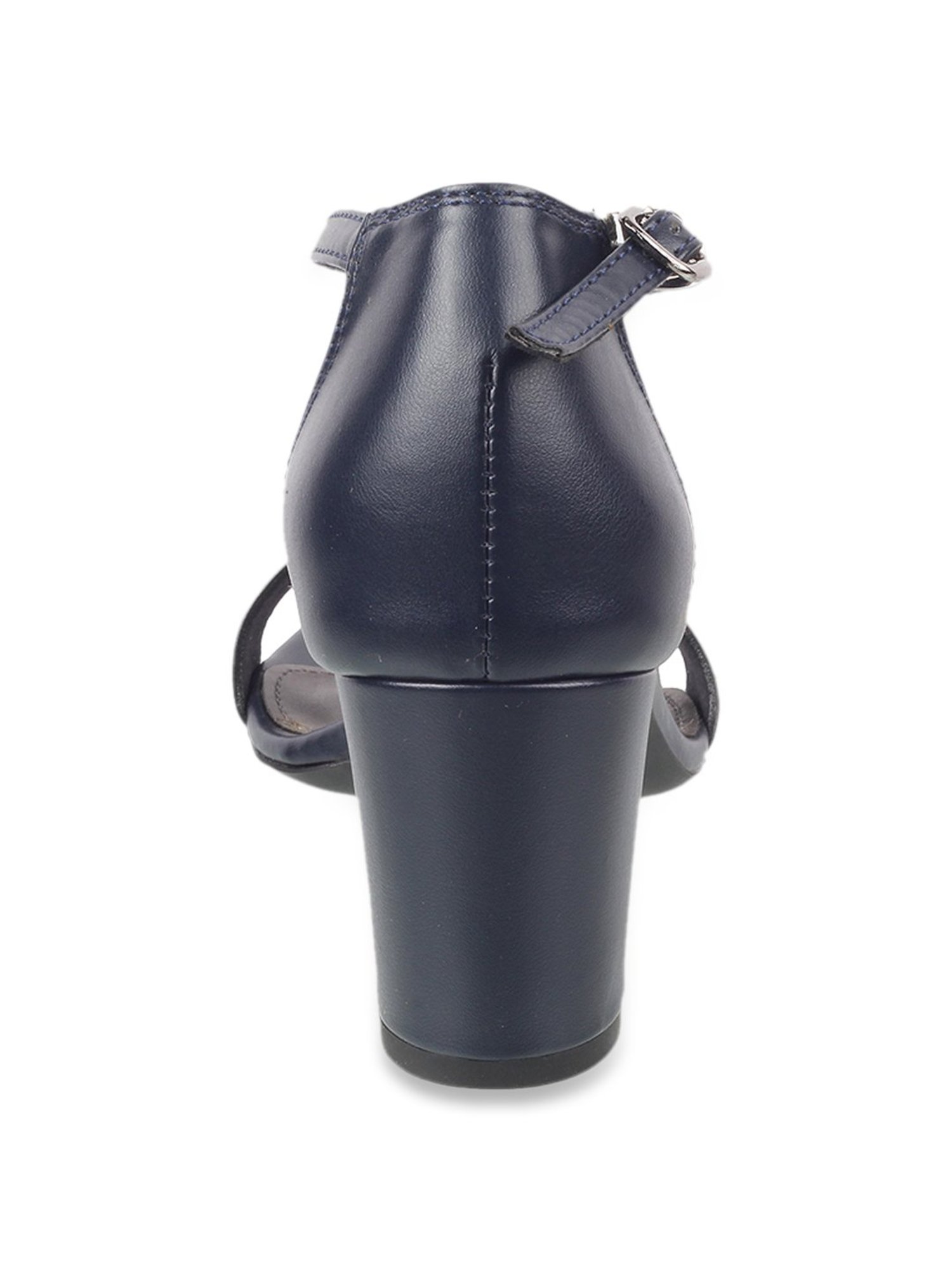 Mochi Women's Navy Ankle Strap Sandals