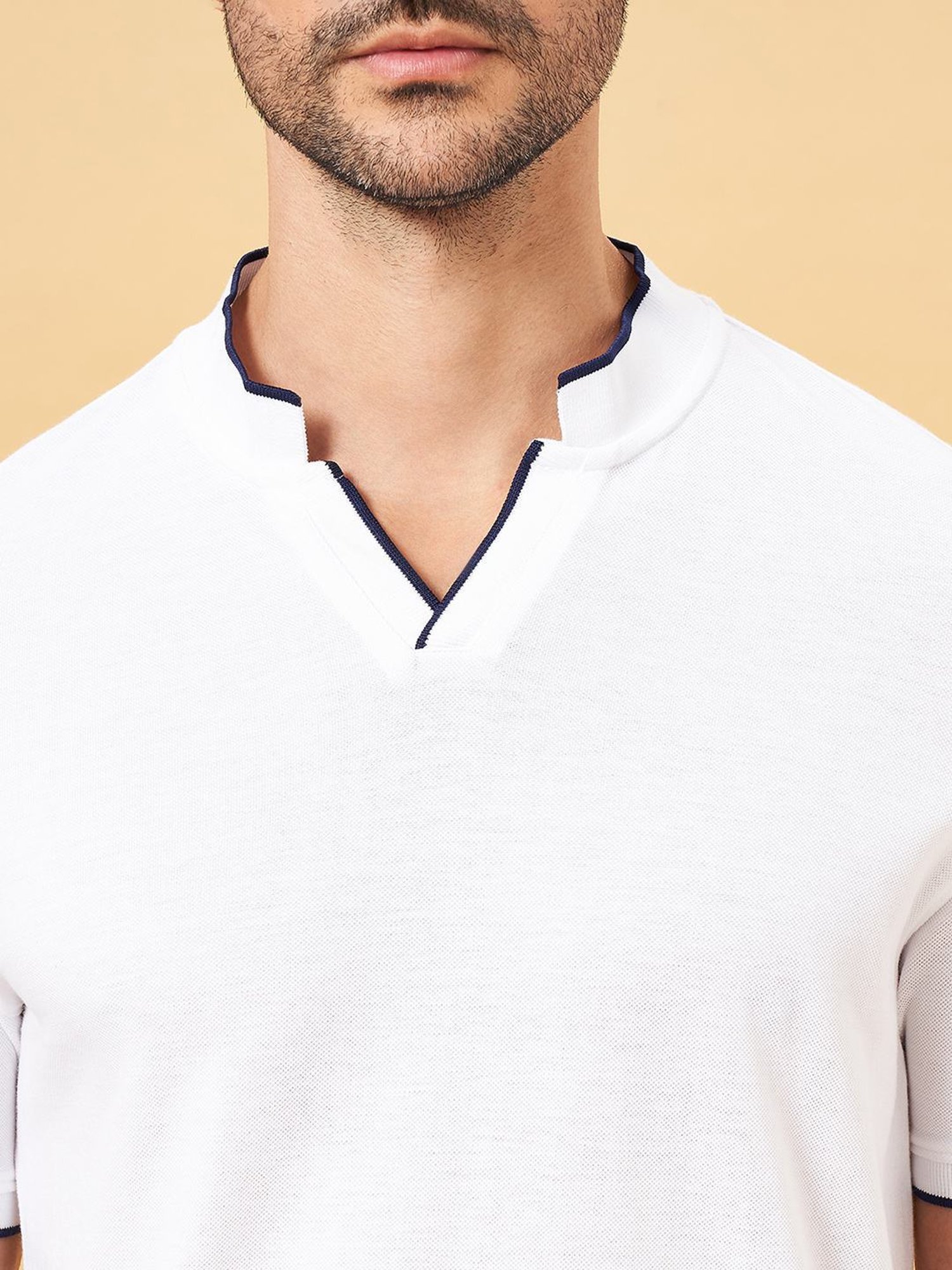 Byford by Pantaloons Cloud Dancer Slim Fit T-Shirt