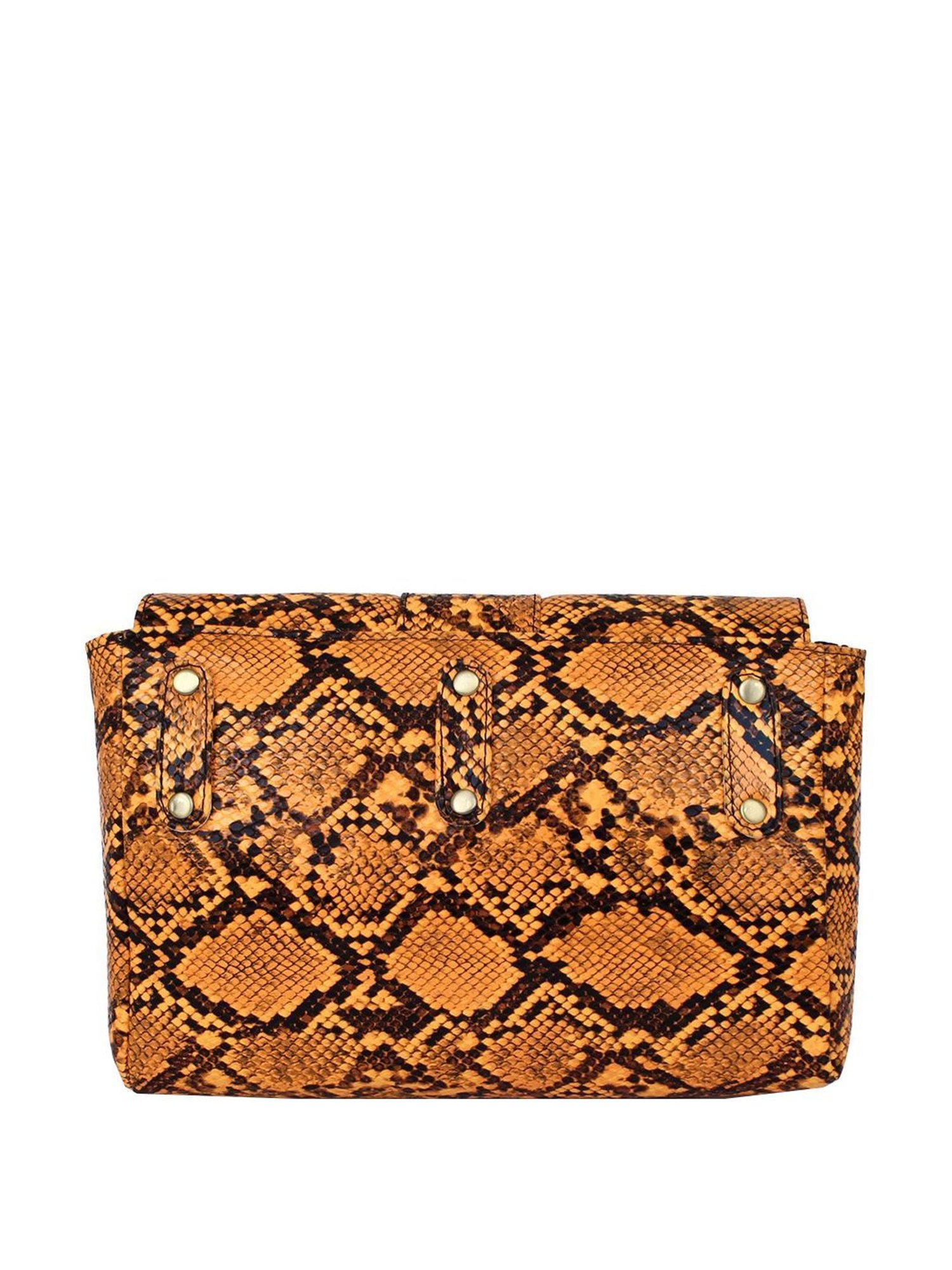 Spice Art Orange & Black Textured Waist Pouch
