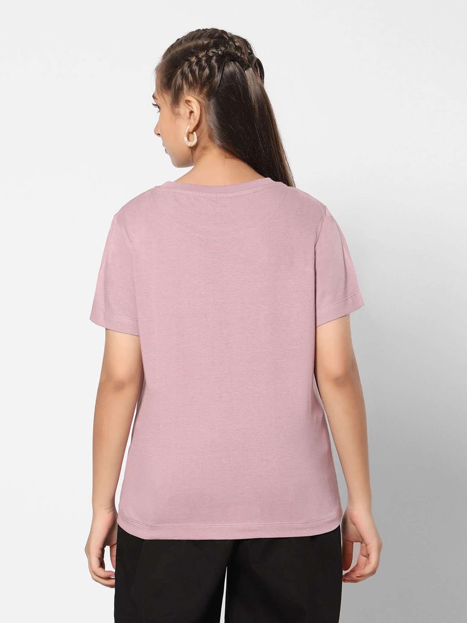 TeenTrums Girls Lilac Printed T-Shirt