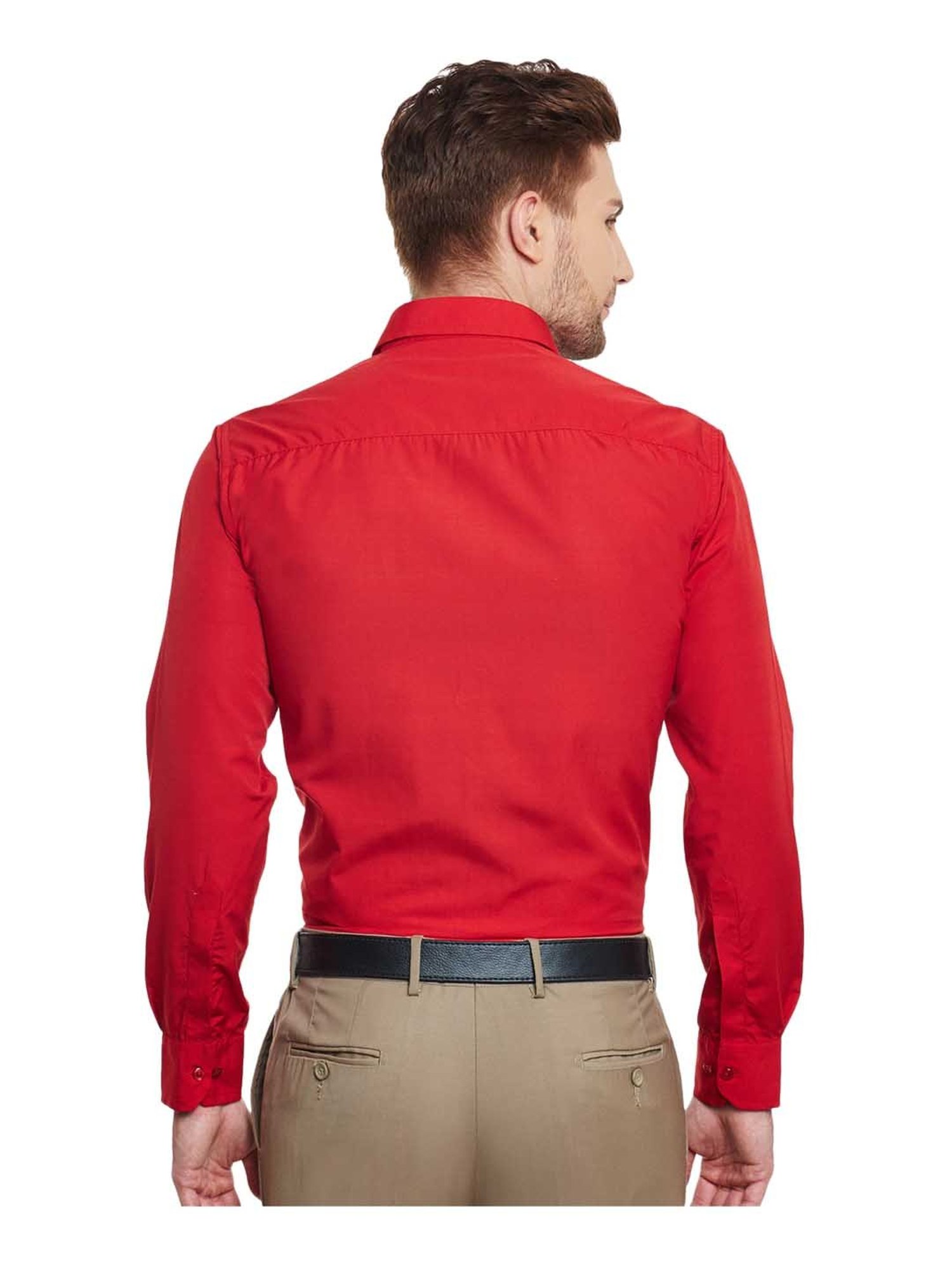 English Navy Red Full Sleeves Shirt