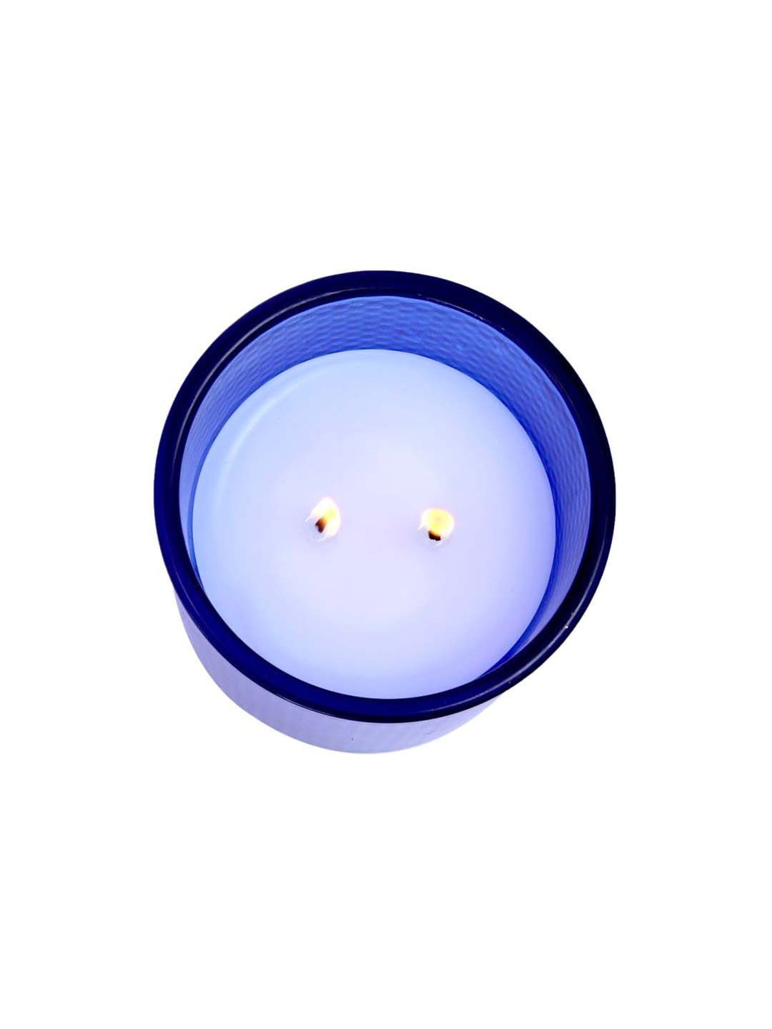 HOSLEY Blue Glass Candle