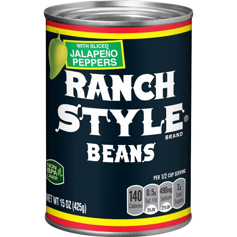 Ranch Style Beans with Sliced Jalapeno Peppers 15oz