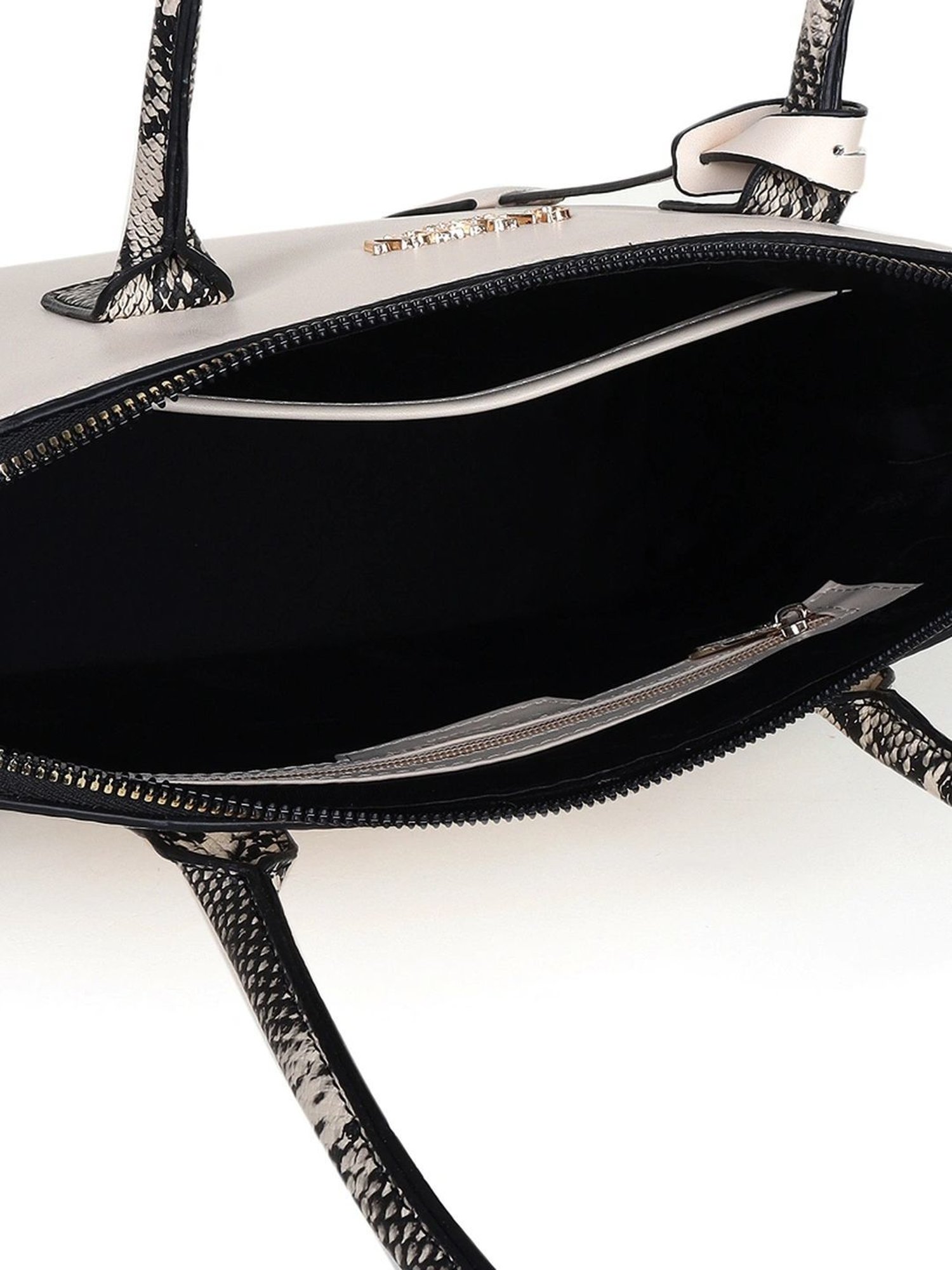 Carlton London Cream & Brown Animal Effect Medium Handbag