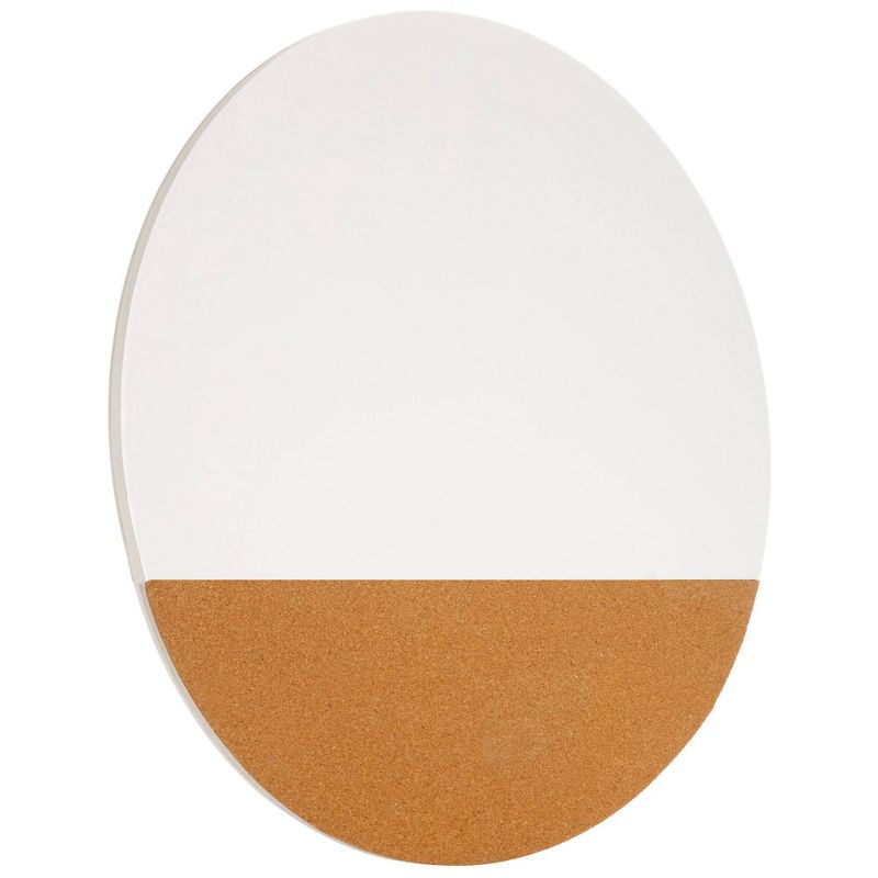 20" x 20" Circle Dry Erase/Cork Combination Board Wall Organizer - Gallery Solutions