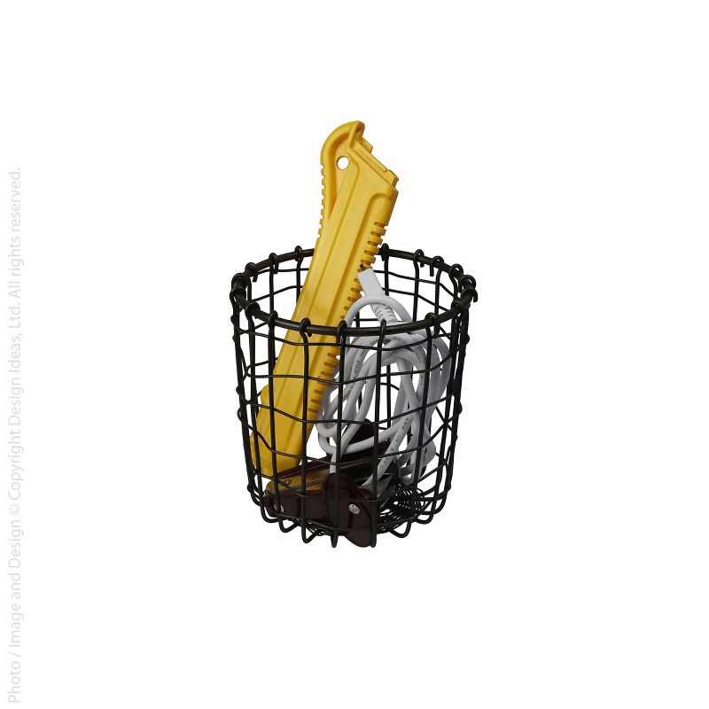 Design Ideas Cabo Pencil Cup - Wire Pencil Holder - Desktop Organizer - Natural, 3.5" x 3.5" x 4"