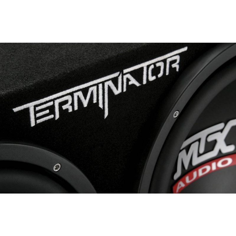 MTX TNE212D Terminator 12 Inch 1200 Watt 2 Ohm Single Voice Coil Car Audio Dual Loaded Subwoofer Speaker Box Enclosure for Vehicle Sound System
