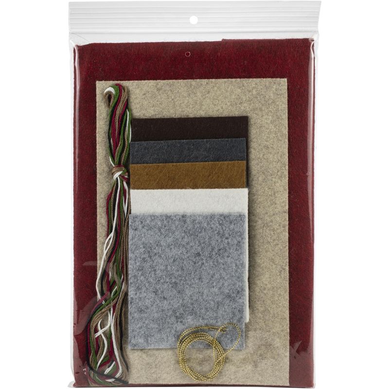 Rachel's Of Greenfield Felt Ornament Kit 4"X4.5" 6/Pkg-Christmas Critters