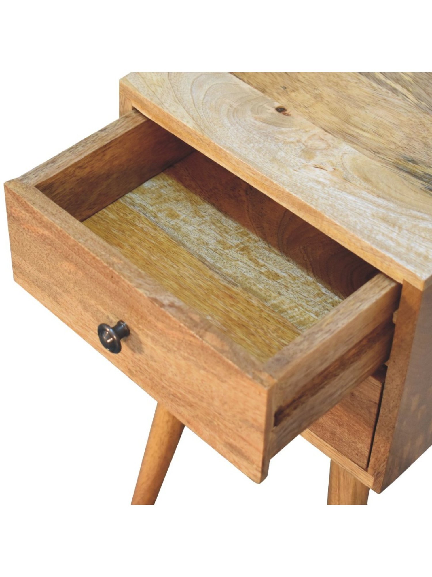 Ikiriya Avina Solid Dark Brown Wood End Table