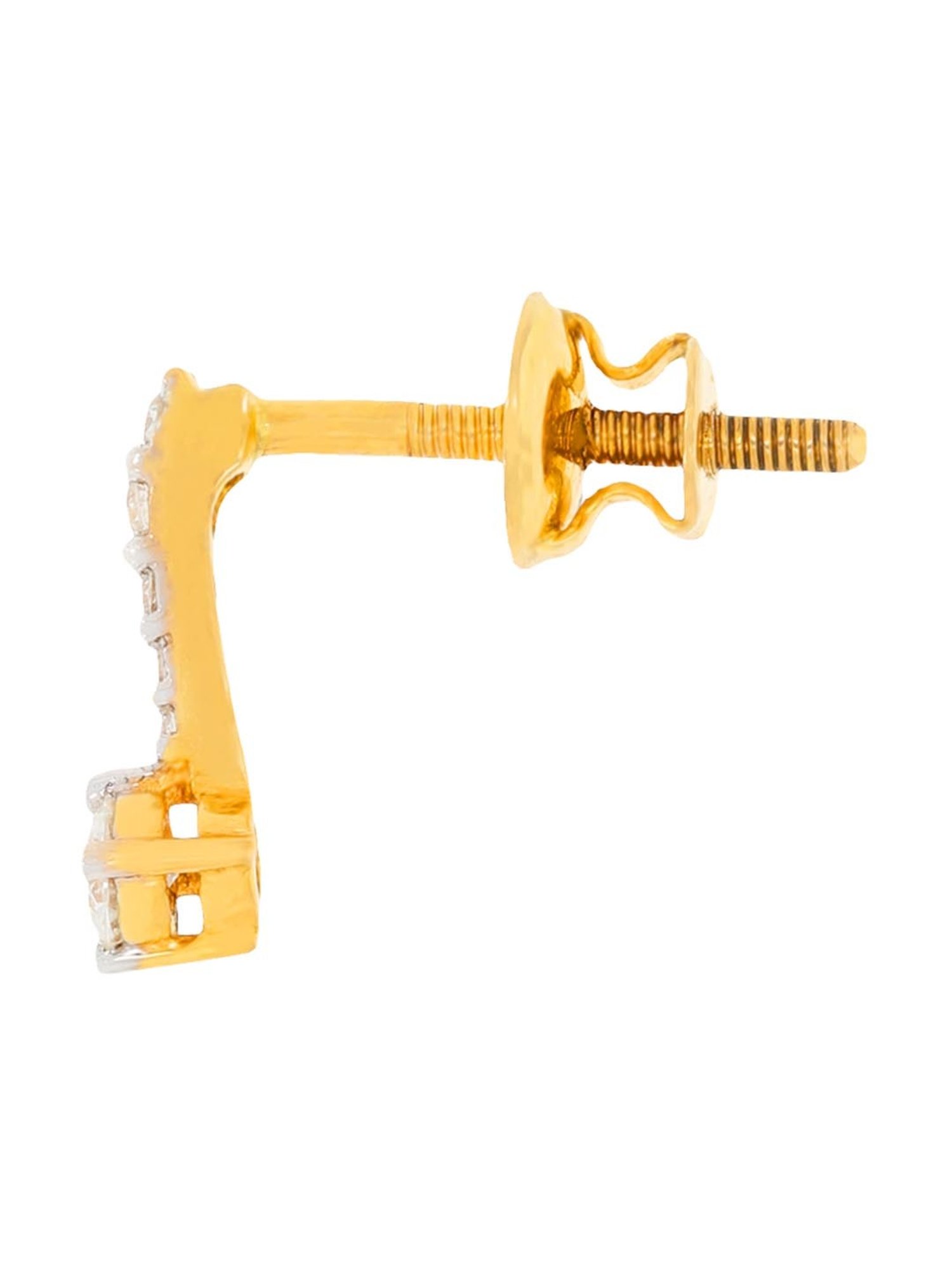 P.C. Chandra Jewellers 18 kt Gold & Diamond Earrings