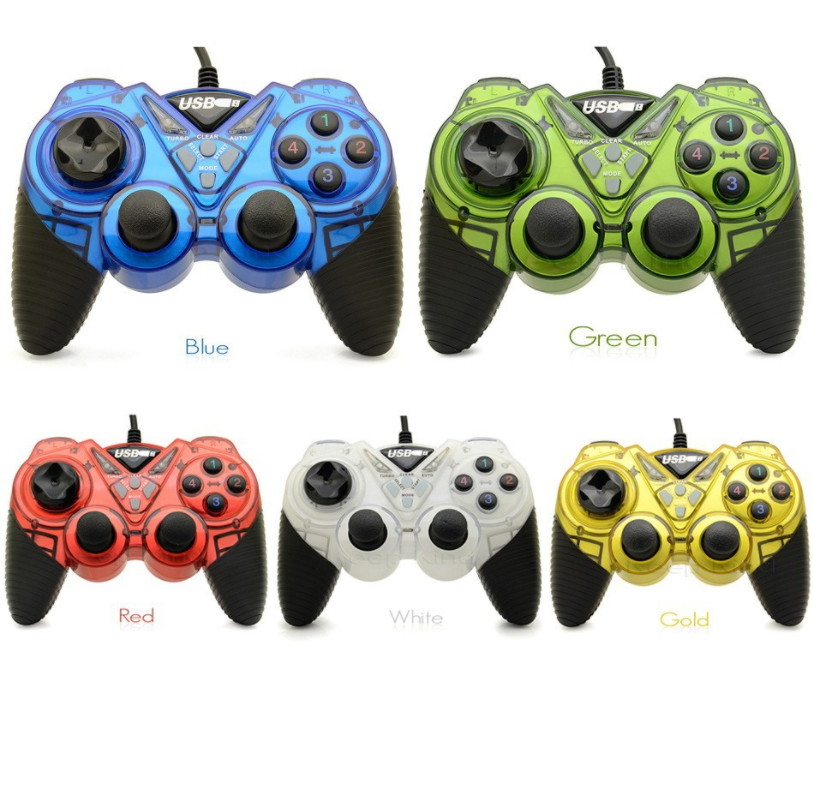 Wired Vibration Gamepad PC USB Controller Joystick Game Handle(Red)