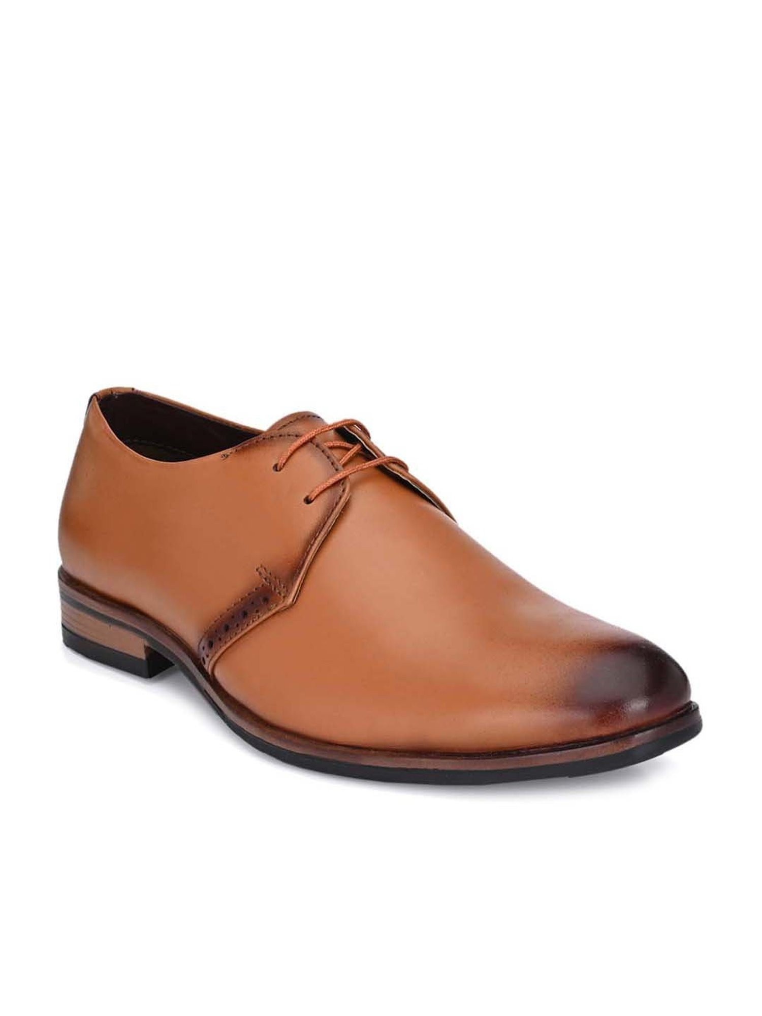 Shences Men's Tan Derby Shoes