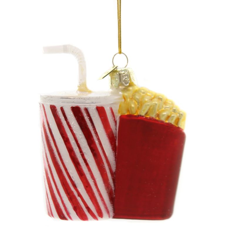 Noble Gems 3.75" Fast Food Combo Ornament Fries Burger Drink  -  Tree Ornaments