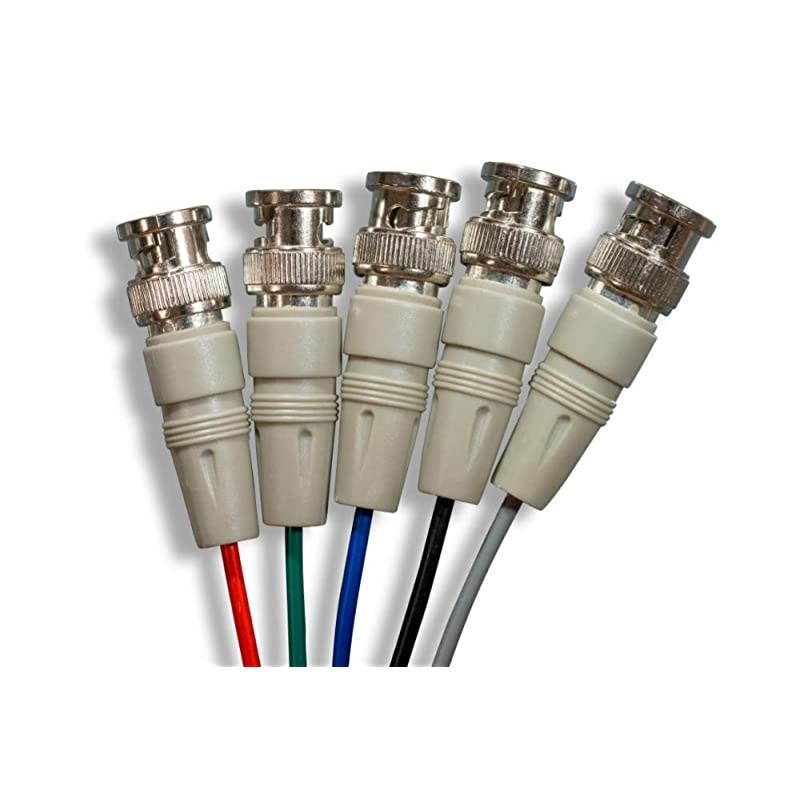 ZCQQF5MM10 Premium Component Video Cable 5 BNC Male 10 28 AWG OD 85mm 75 Ohm