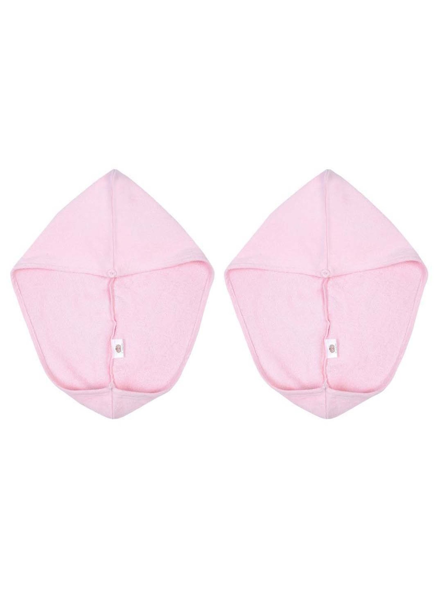 Creeva Luxury Baby Pink Cotton 380 GSM Hair Wrap - Set of 2