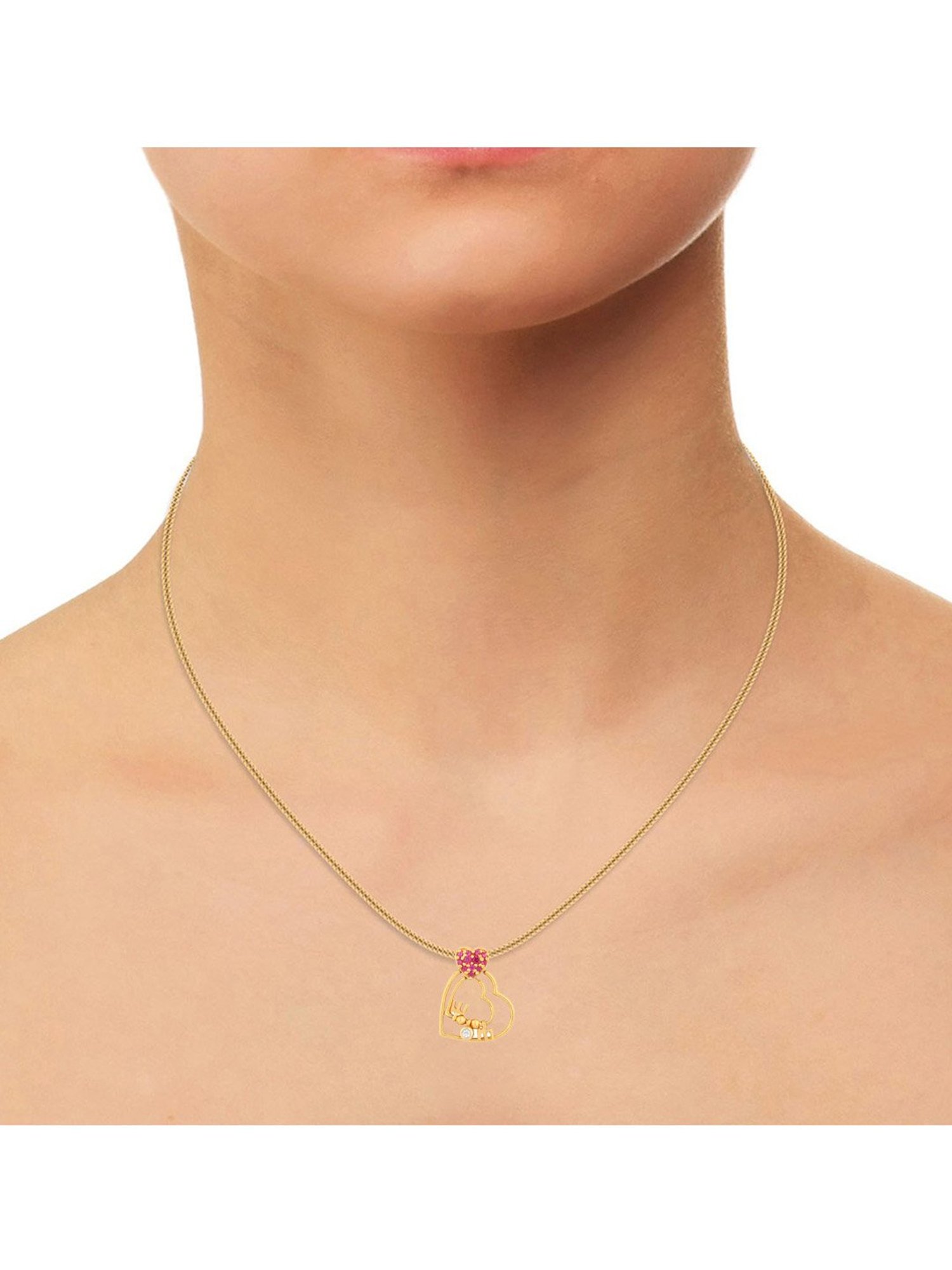 PC Jeweller Radwa 18k Gold Pendant without Chain for Women