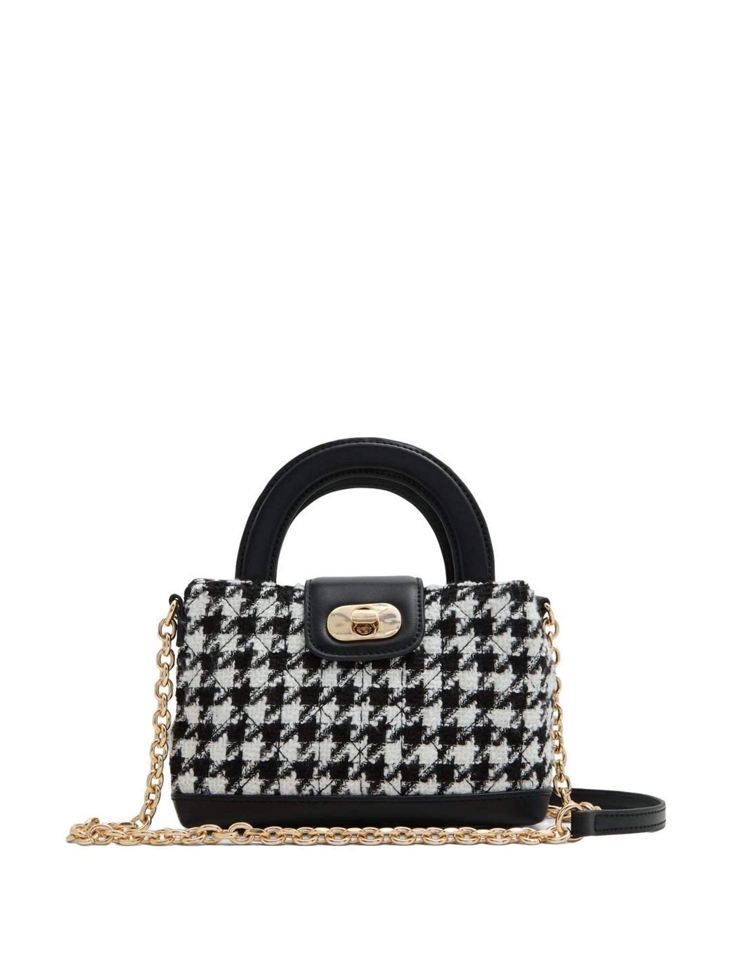 Call It Spring Black & White Printed Small Handbag