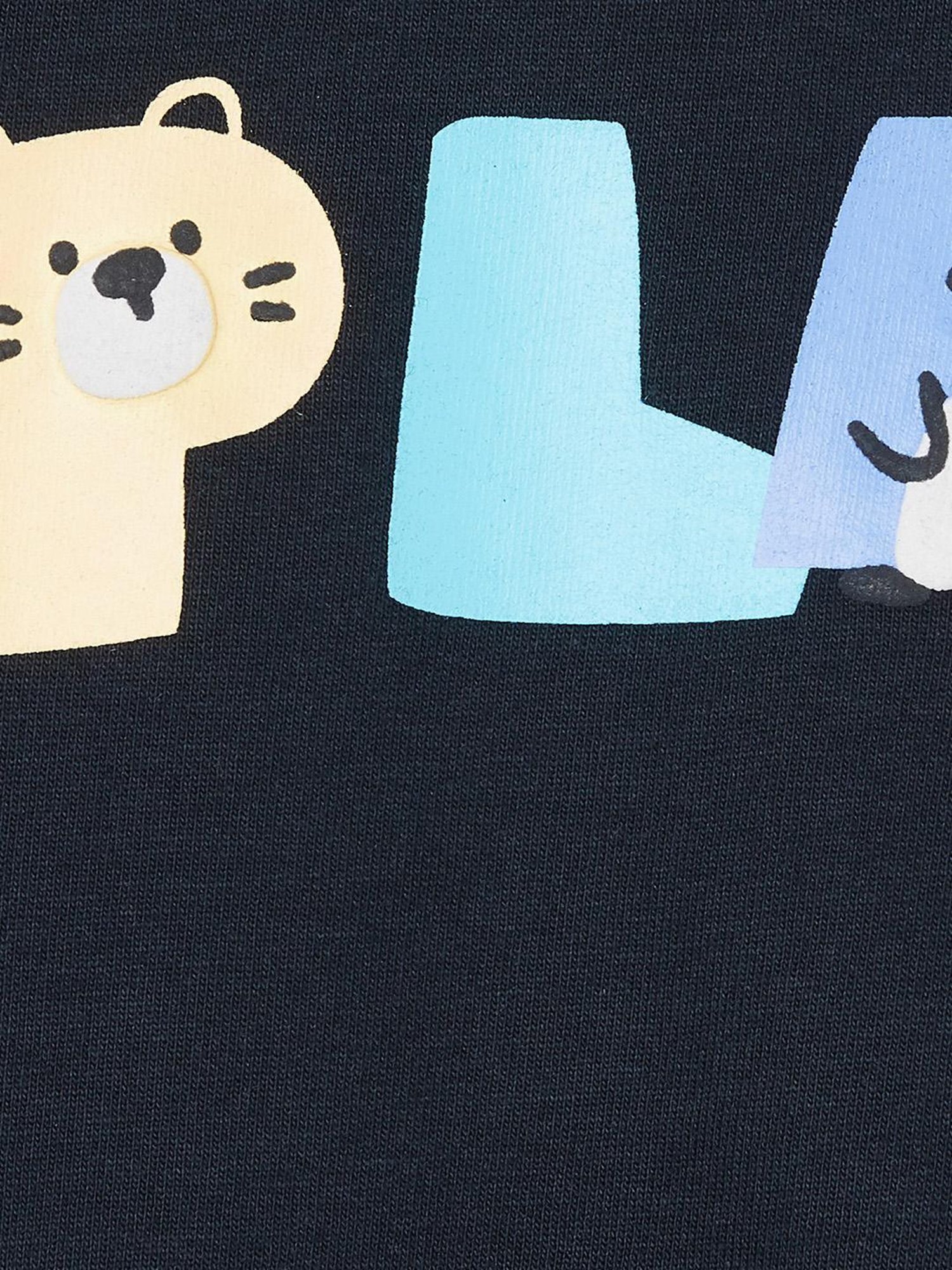 Lifestyle Blue Round Neck Full Sleeve Chest Print Cotton Sweatshirt