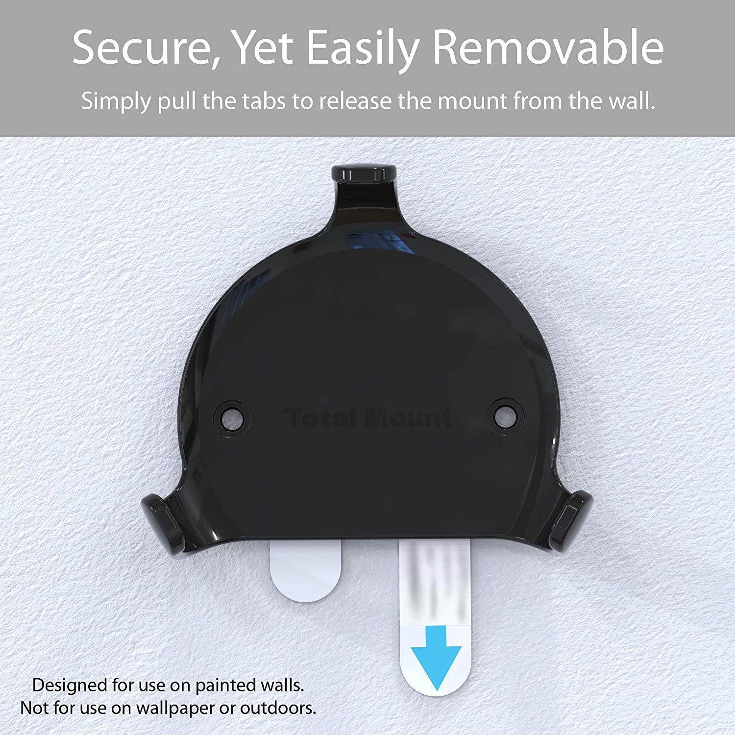 New - TotalMount Echo Dot (3rd Gen) Hole-Free Wall Mount (Black) - Eliminates Need to Drill Holes in Your Wall
