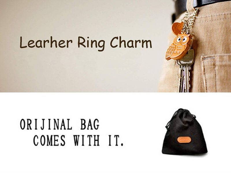 Yorkshire Terrier Leather Dog Bag/Key Ring Charm VANCA CRAFT-Collectible Keychain Made in Japan