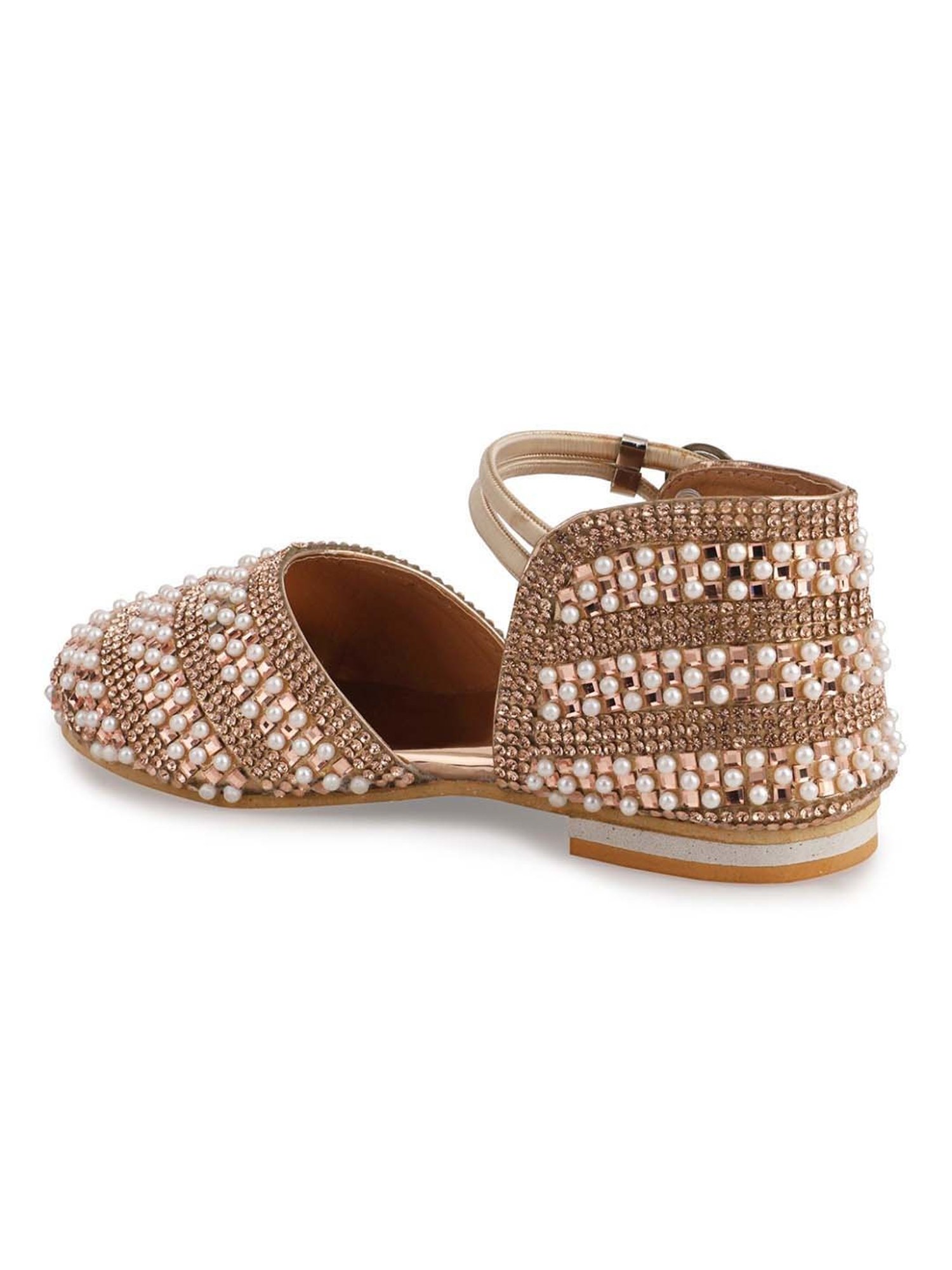 Minesole Kids Rose Gold Ethnic Sandals