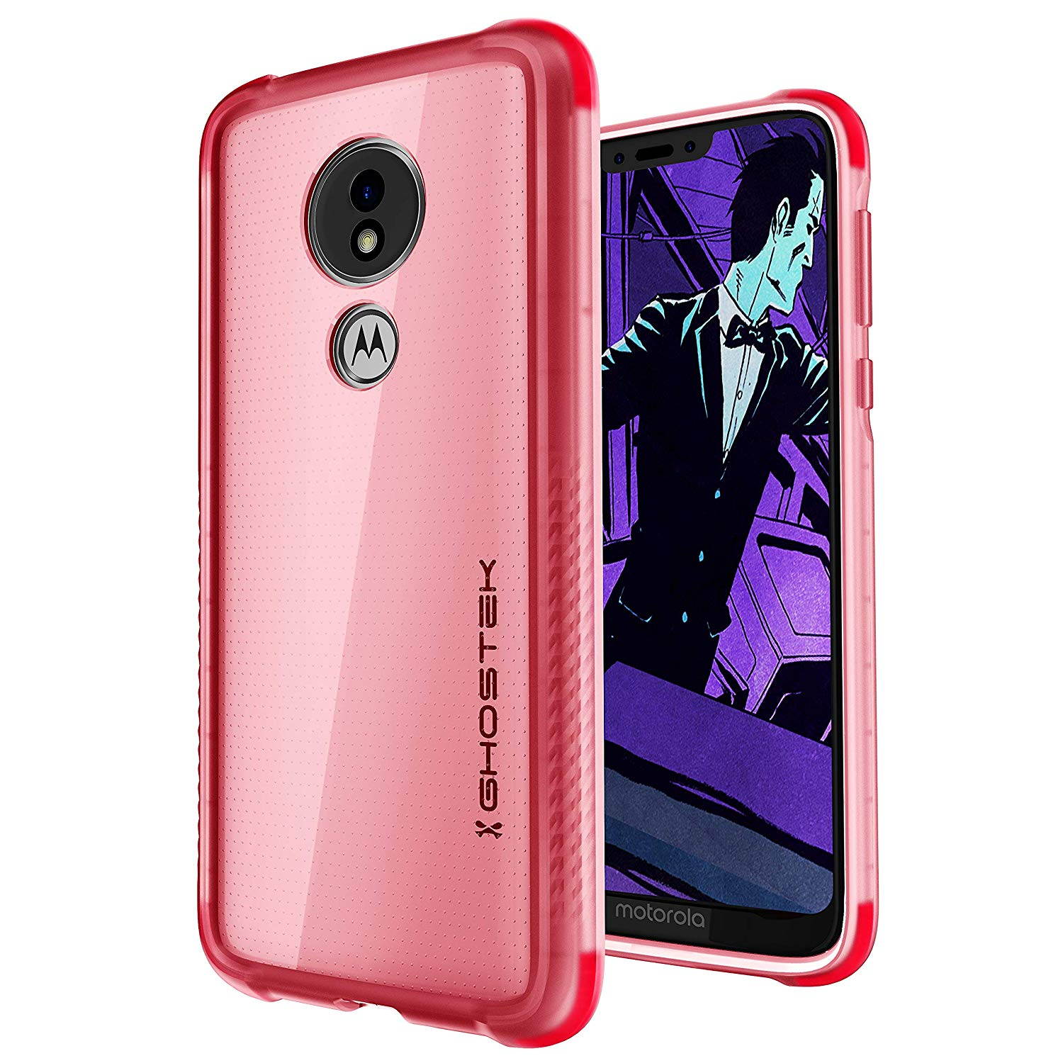 Ghostek Covert Clear Moto G7 Play Case with Super Slim Military Grade Armor Design Shockproof Heavy Duty Protection Scratch Resistant Back and Non-Slip Grip 2019 Moto G7 Play (5.7 Inch) - (Clear)