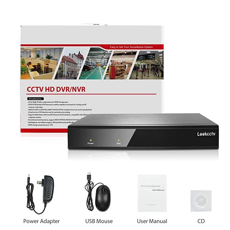 16CH 5MP Network Video Recorder 16 Channel CCTV NVR Onvif P2P Quick QR Code ScanEasy Remote View HDMIVGA Output Hard Disk is Not Included