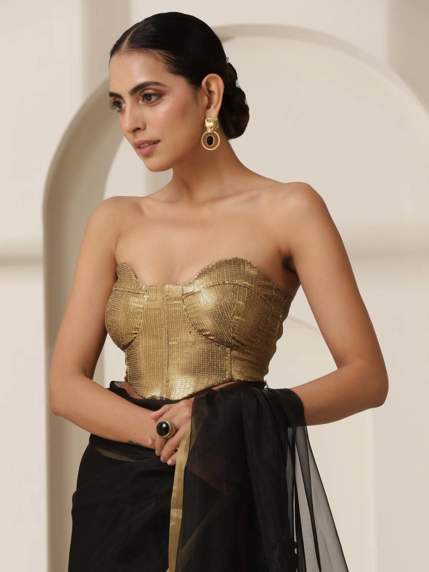 Swtantra Gold Embellished Blouse