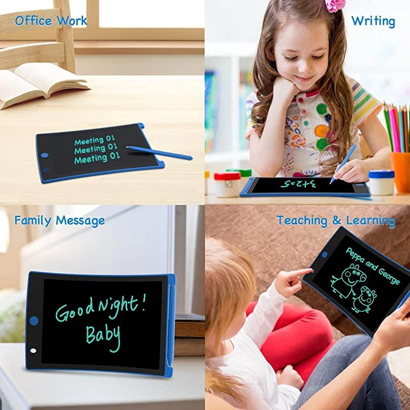 2 Pack 8.5-Inch LCD Writing Tablet for Kids, Electronic Drawing Pad Doodle Board Sketch Pad Mess Free Coloring Drawing Games, Gifts for Boys Girls