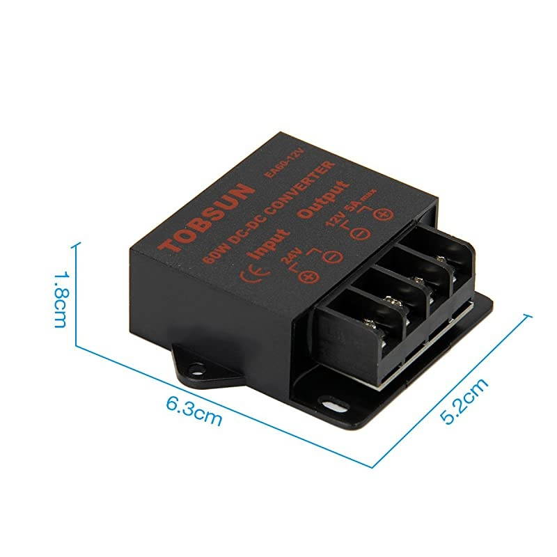 DC 24V to 12V 5A 60W Converter Step Down Regulator for Car Low Voltage Transformer