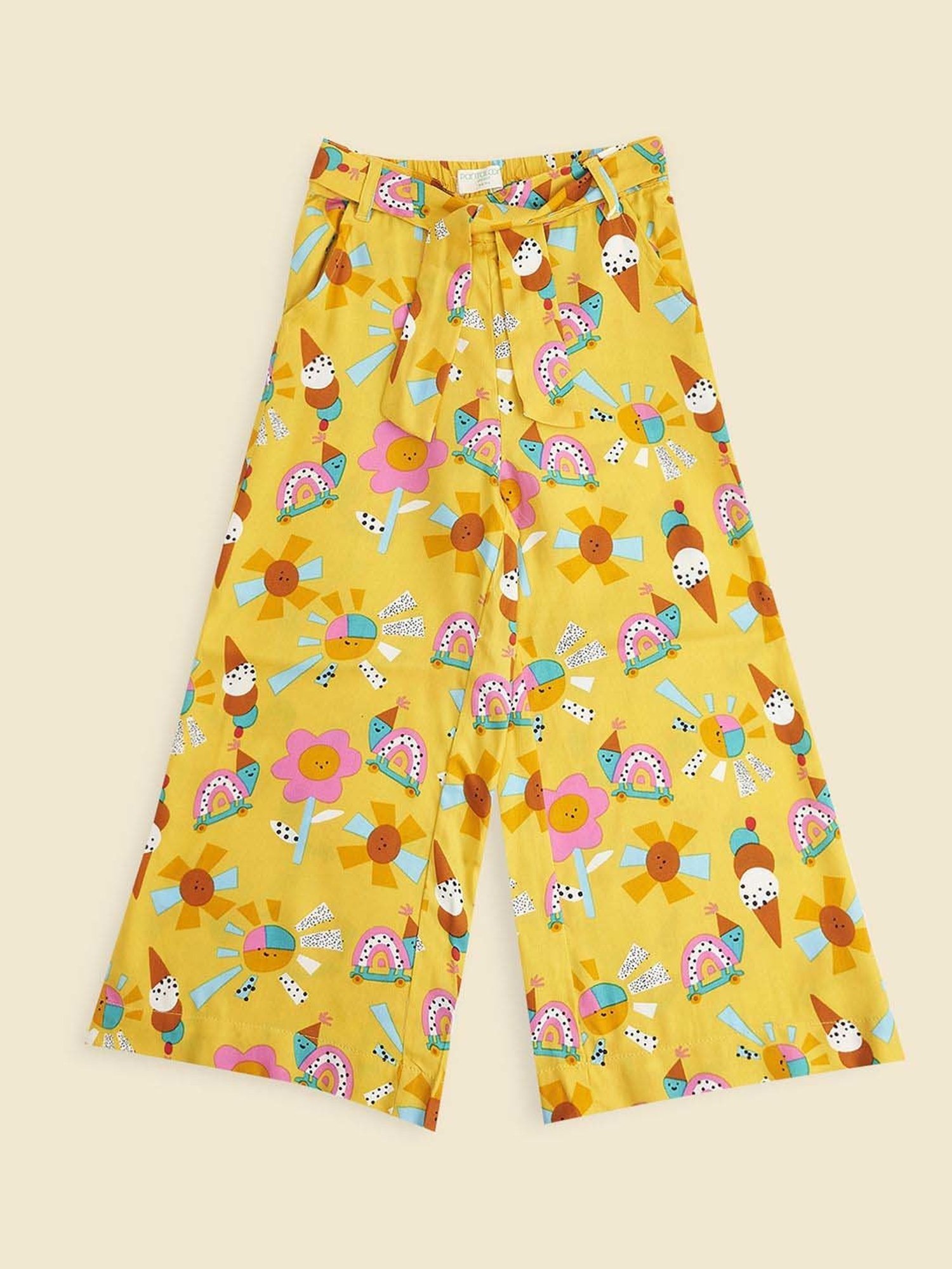 Jockey Kids White & Black Cotton Striped Leggings