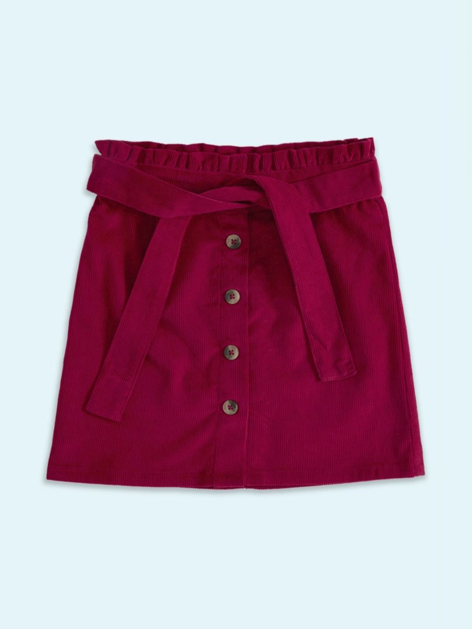 A Little Fable Kids Multicolor Solid Skirt