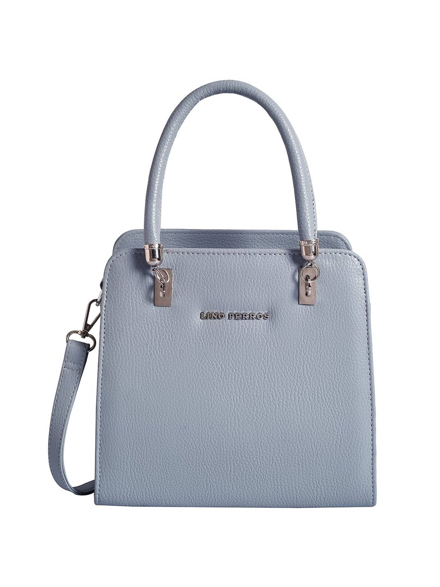 Lino Perros Blue Solid Medium Handbag