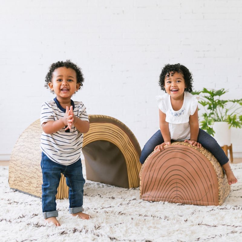 ECR4Kids SoftZone Tree Tunnel and Climber Play Set, Climbing Foam Structure for Kids, 2-Piece